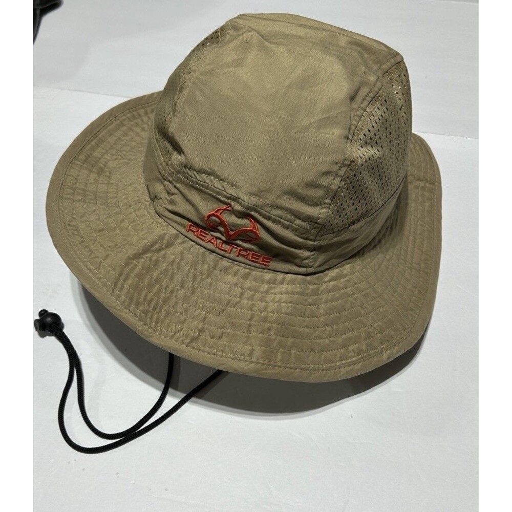 Realtree Boonie Hat Tan Mesh Back Outdoor Fishing Hiking Sun Hat One Size